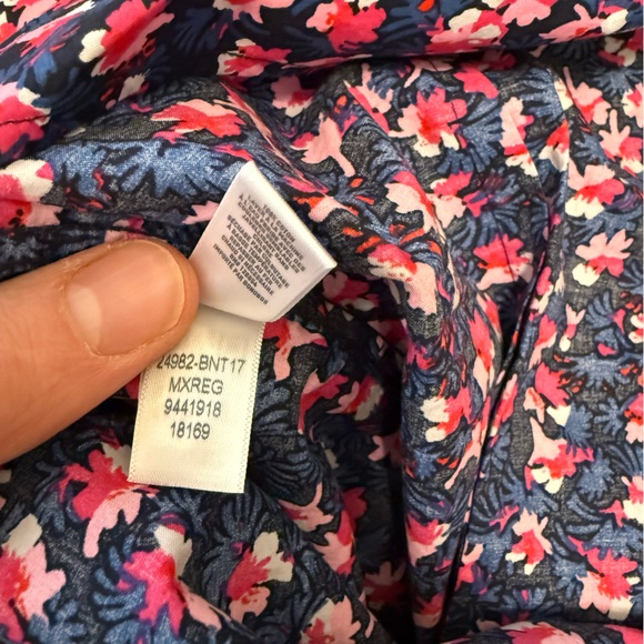 Bonobos Rivera Short Sleeve Shirt in Navy Fringe Sz Medium Tailored - Picture 8 of 9